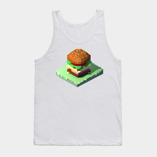 Pixel art burger 3 Tank Top by BoutiqueDruide